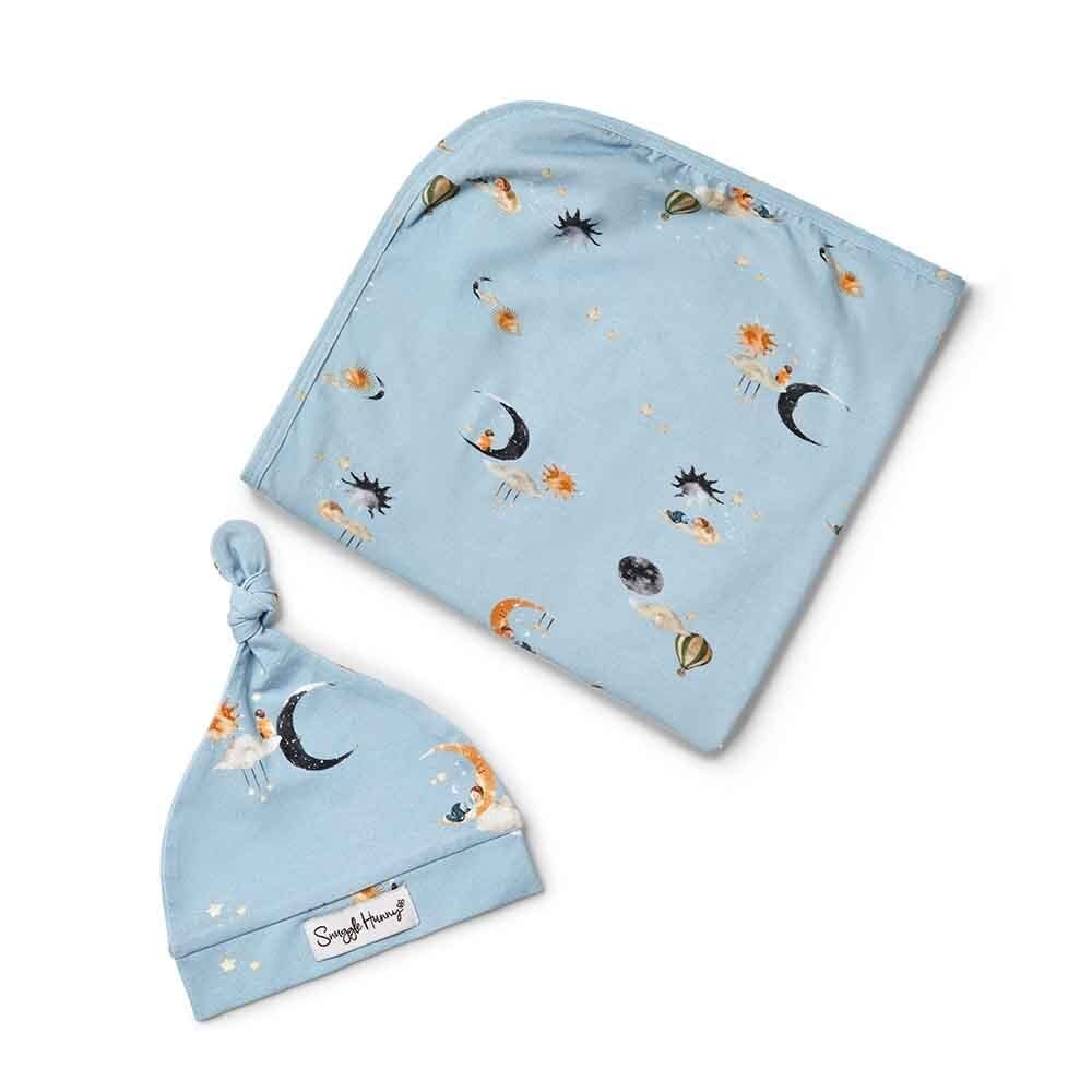 Snuggle Hunny Kids Snuggle Hunny Dream Organic Jersey Wrap & Beanie Set