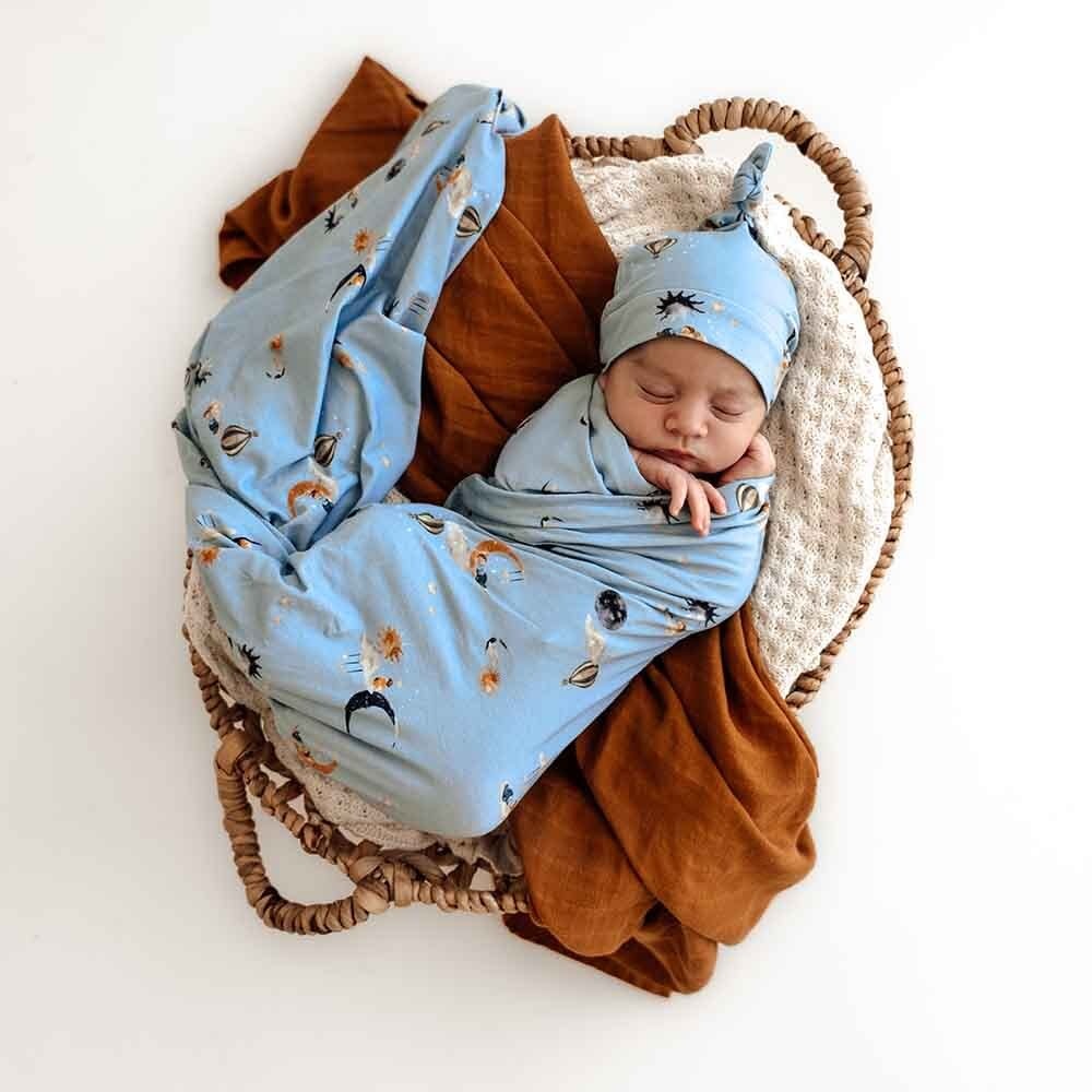 Snuggle Hunny Kids Snuggle Hunny Dream Organic Jersey Wrap & Beanie Set