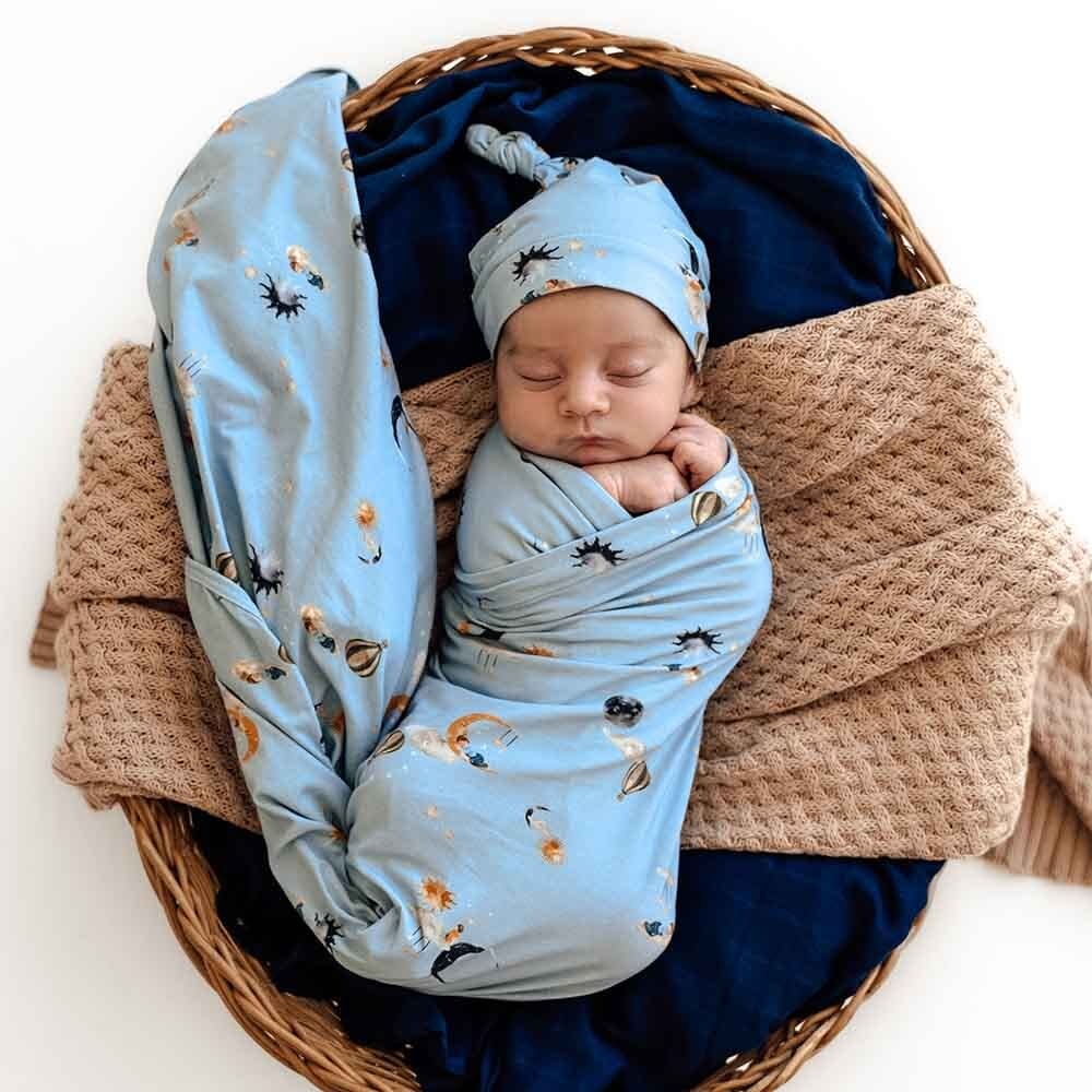 Snuggle Hunny Kids Snuggle Hunny Dream Organic Jersey Wrap & Beanie Set