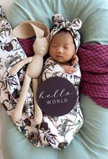 Snuggle Hunny Kids Snuggle Hunny Banksia Organic Jersey Wrap & Topknot Set