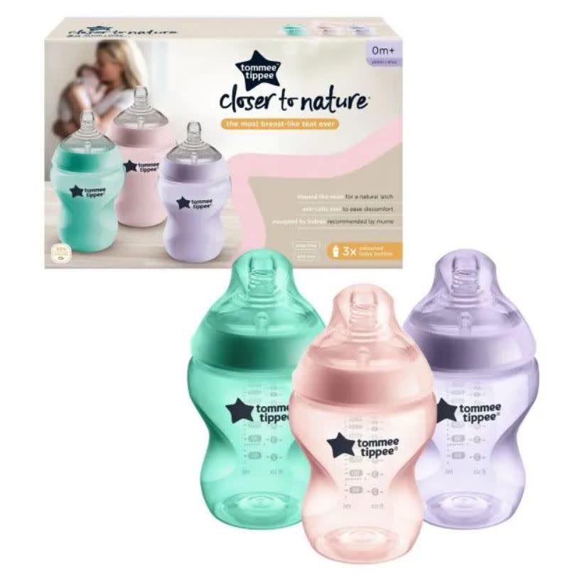Tommee Tippee Tommee Tippee Closer To Nature 260Ml Bottle (3Pk) Girl