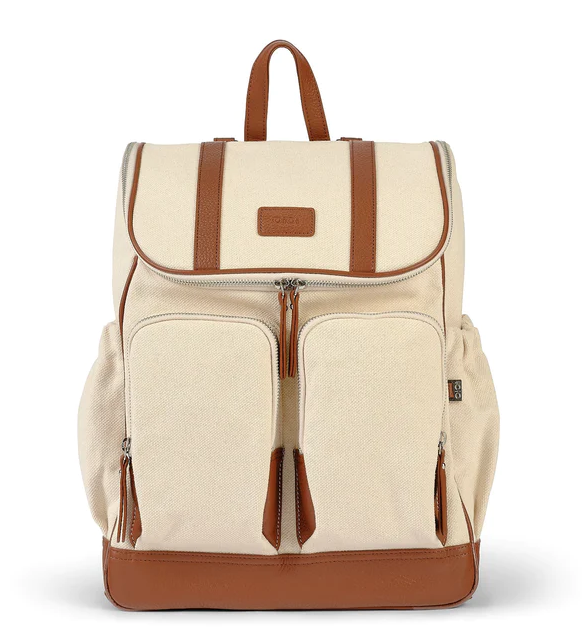 OiOi OiOi Canvas Nappy Backpack - Natural