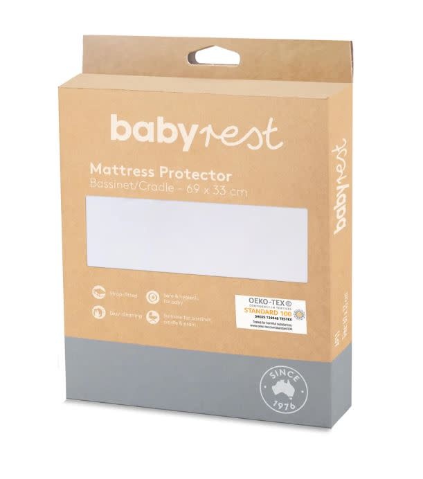 BabyRest Babyrest Waterproof Bassinette Mattress Protector 650x400mm
