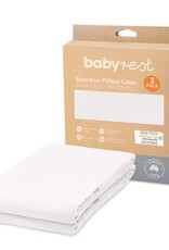 BabyRest Babyrest Junior Pillow Case - Bamboo. Pack of 2  White