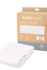 BabyRest Babyrest Fitted Sheet - Bamboo. Cot 131 x 75cm - White
