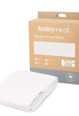 BabyRest Babyrest Fitted Sheet - Bamboo. Cot 132 x 70cm - White