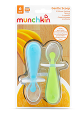 Munchkin Munchkin Gentle Scoop 2pk Silicone Training Spoons (Blue/Green)