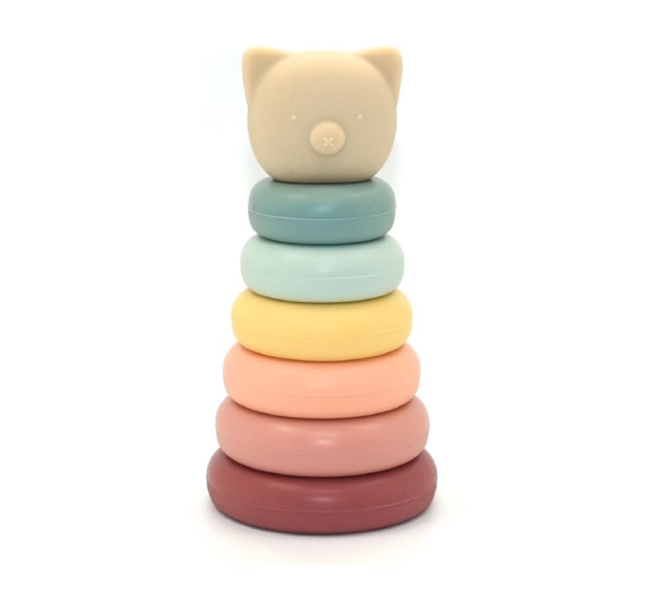 Playette Playette Silicone Bear Round Stacker
