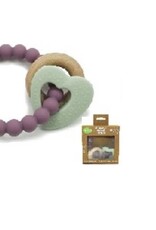 Playette Playette Silicone & Wood Heart Teether