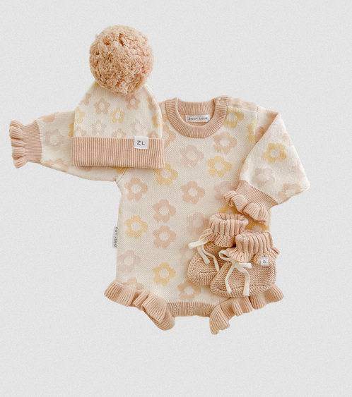 Ziggy Lou Ziggy Booties Peach Frill - 3-6M