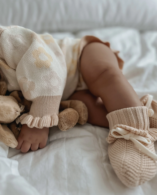 Ziggy Lou Ziggy Booties Peach Frill - 3-6M