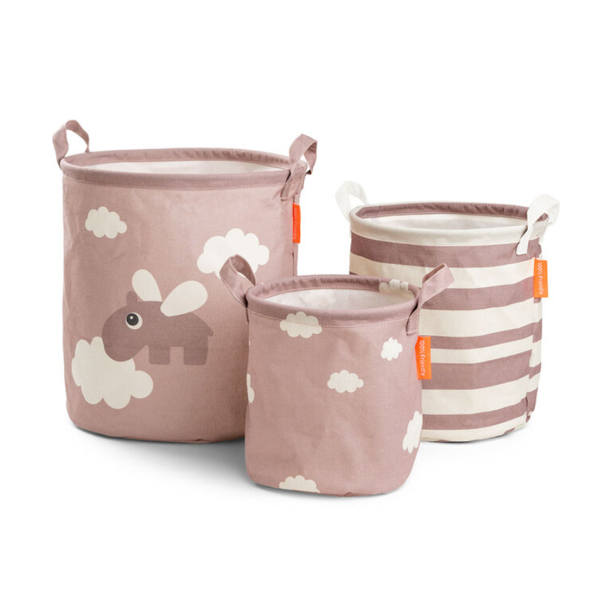 Done By Deer Done By Deer Storage Baskets 3-Piece Happy Clouds