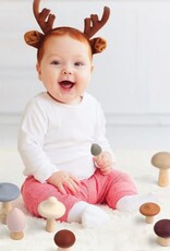 Cherub Baby Cherub Baby Silicone & Beech Wood Mushroom Teether Toys Gift Set 4pk