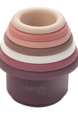 Cherub Baby Cherub Baby Silicone Stacking Cups - Montesorri Toy - Ocean