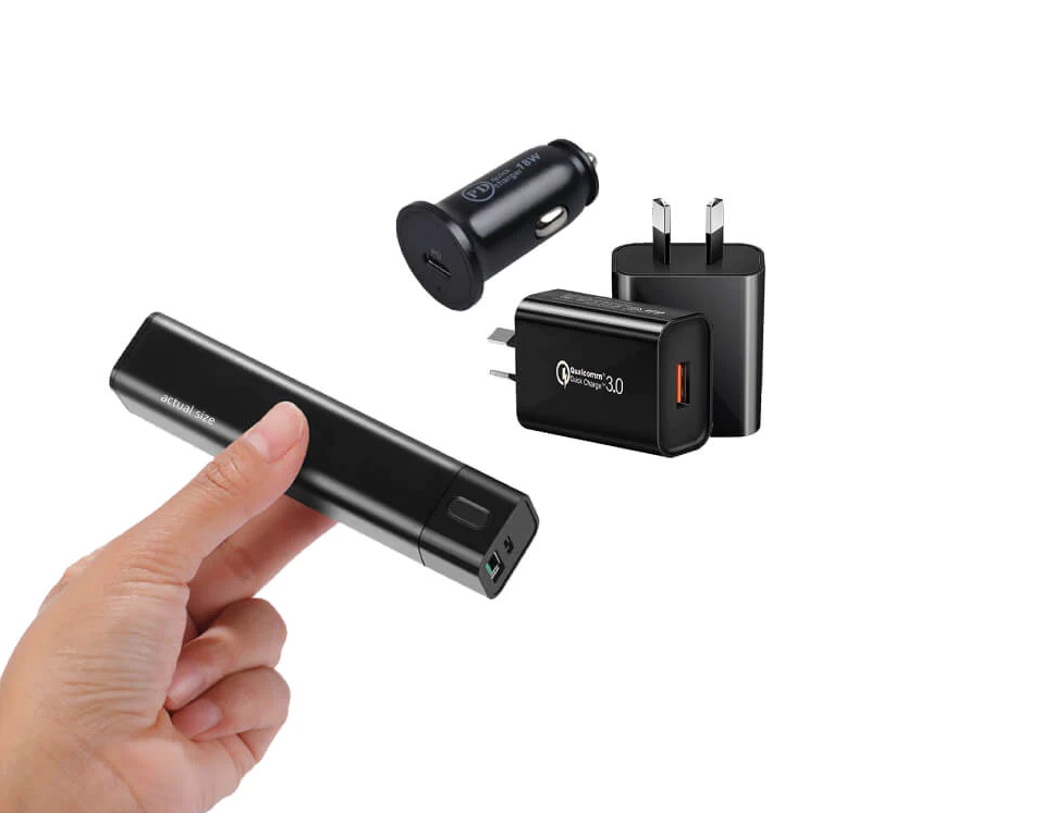 Cherub Baby Anywhere Warmer Accessory Kit - 5000mAh QC 3.0 Power Bank + QC 3.0 Car Adaptor + QC 3.0 USB Main Adaptor