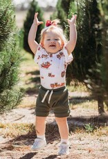 Snuggle Hunny Reindeer Short Sleeve Organic Bodysuit with Frill