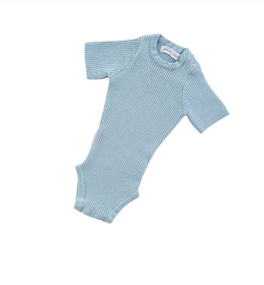 Ziggy Lou Ziggy Lou Sea Summer Ribbed Bodysuit 0-3M