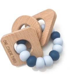 OneChewThree OneChewThree Shapes Silicone and Beech Wood Teether