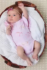 Snuggle Hunny Kids Snuggle Hunny Unicorn Short Sleeve Organic Bodysuit with Frill