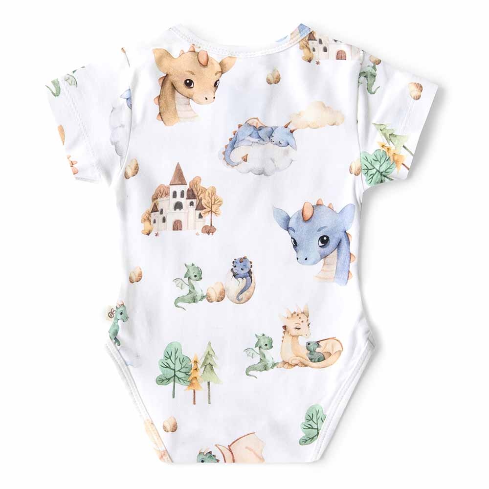 Snuggle Hunny Kids Snuggle Hunny Dragon Short Sleeve Organic Bodysuit