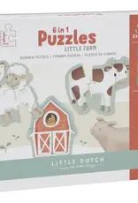 Little Dutch Little Dutch Little Farm 6 In 1 Puzzles