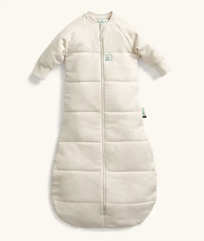ErgoPouch ErgoPouch 3.5 Tog with sleeves Jersey Sleeping Bag Oatmeal Marle