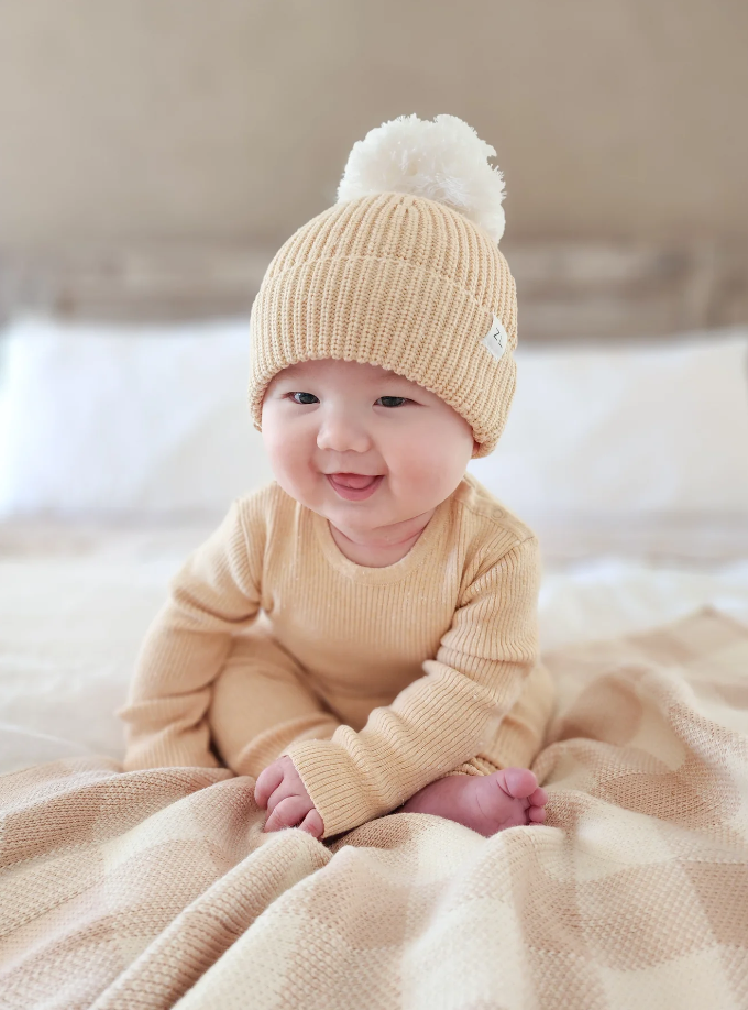 Ziggy Lou Ziggy Lou Beanie Sand Fleck/Milk 3-5Y