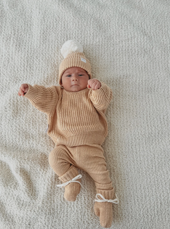 Ziggy Lou Ziggy Lou Beanie Sand Fleck/Milk 3-5Y