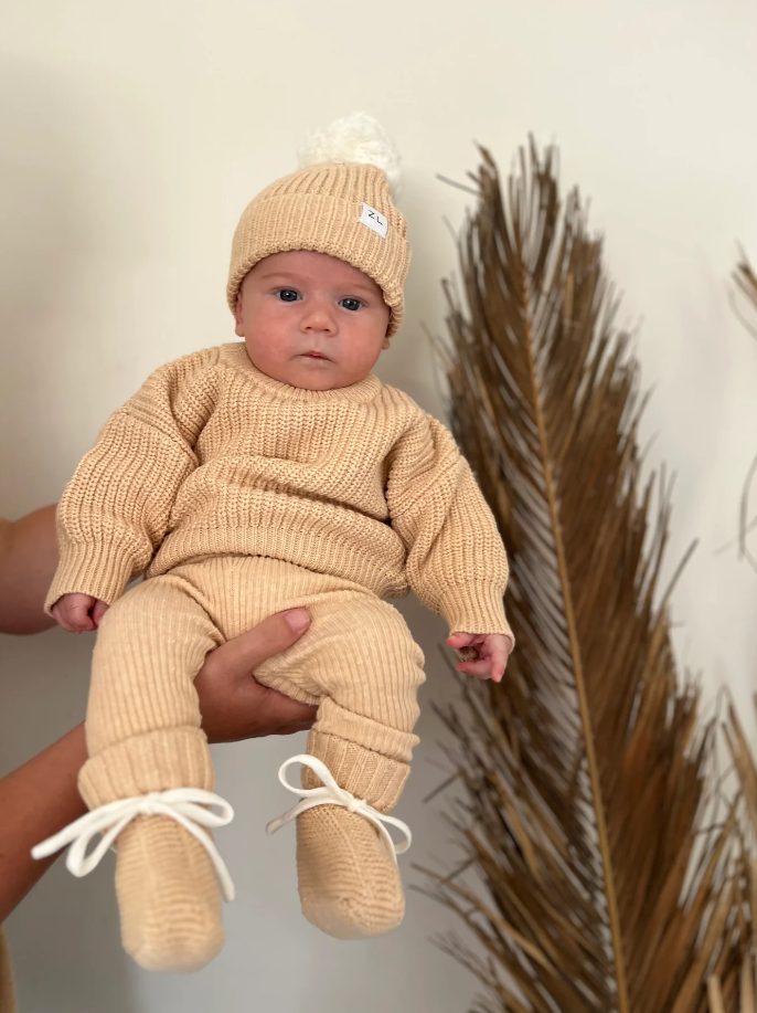 Ziggy Lou Ziggy Lou Beanie Sand Fleck/Milk 3-5Y