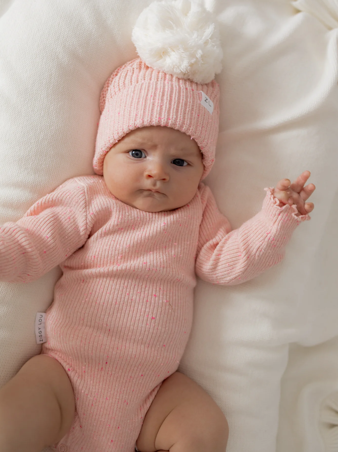 Ziggy Lou Ziggy Lou Bodysuit Berry Fleck - Newborn