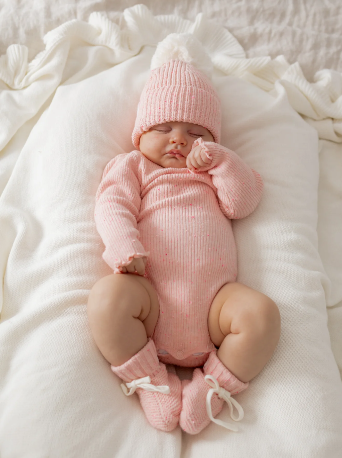 Ziggy Lou Ziggy Lou Bodysuit Berry Fleck - Newborn