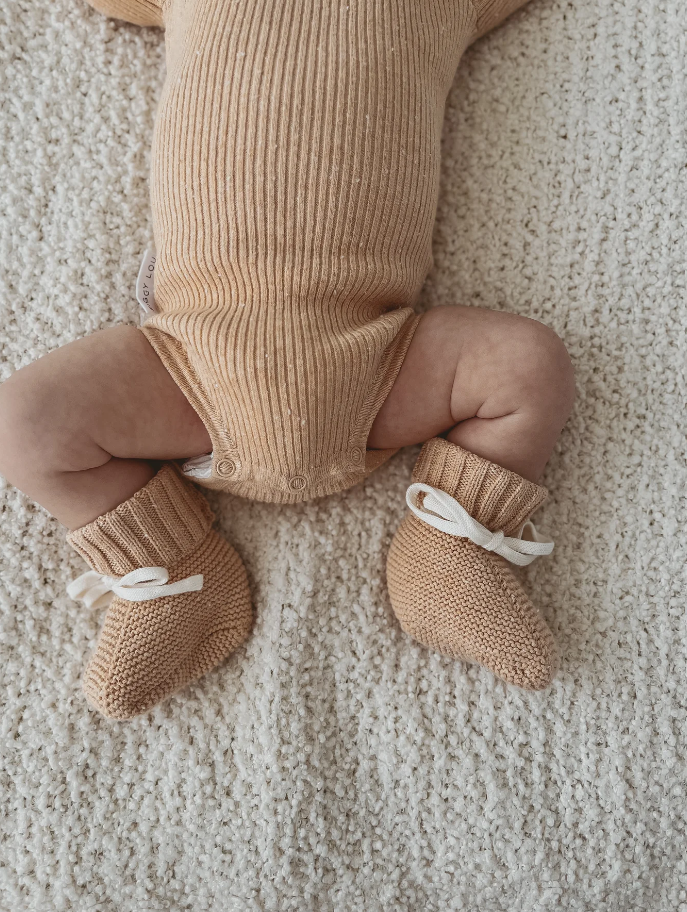 Ziggy Lou Ziggy Lou Booties Sand Fleck/Milk 0-3M