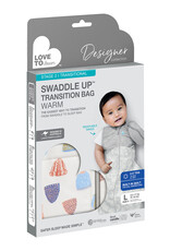 Love To Dream Love To Dream Designer Collection Swaddle Up™ Transition Bag Warm 2.5 Tog - Happy Hats White