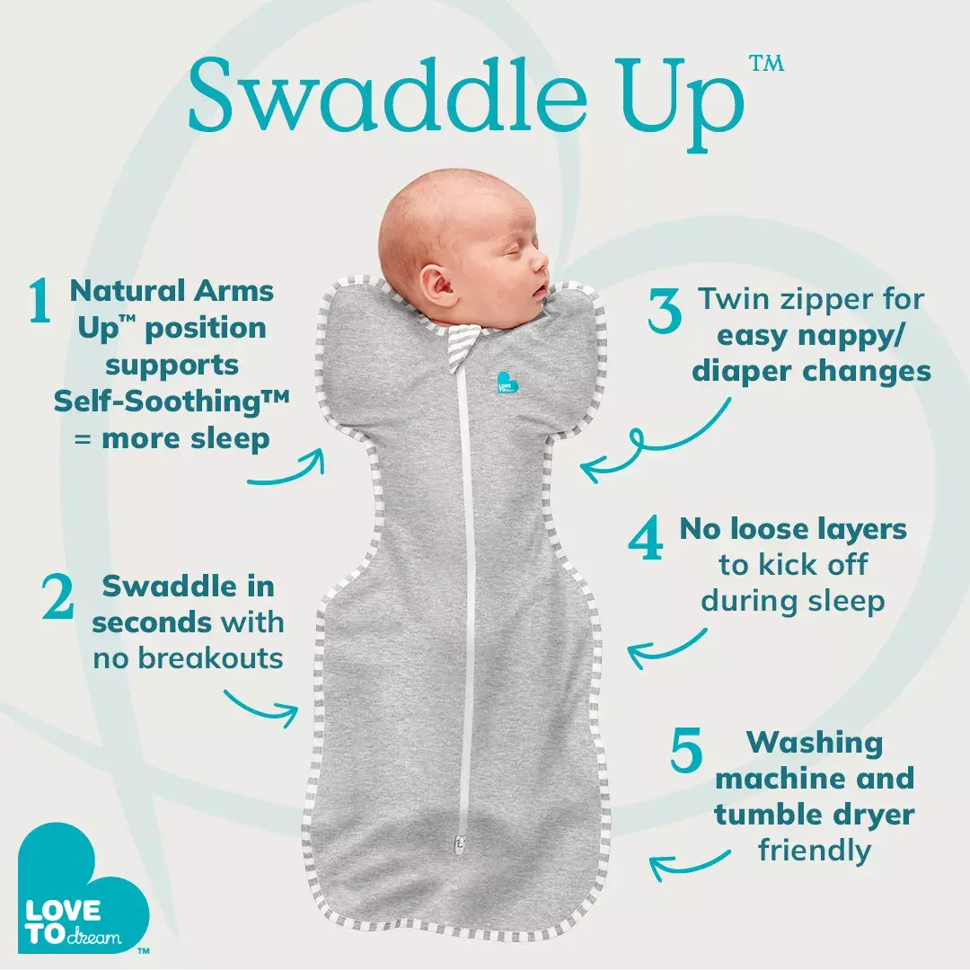 Love To Dream Love to Dream Swaddle UP™ Original Hip Dysplasia 1.0 Tog White - Dreamer