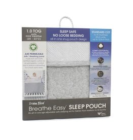 Bubba Blue Bubba Blue Breathe Easy® 1.0 Tog Sleep Pouch (White +Grey)