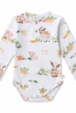 Snuggle Hunny Kids Snuggle Hunny Farm Long Sleeve Organic Bodysuit