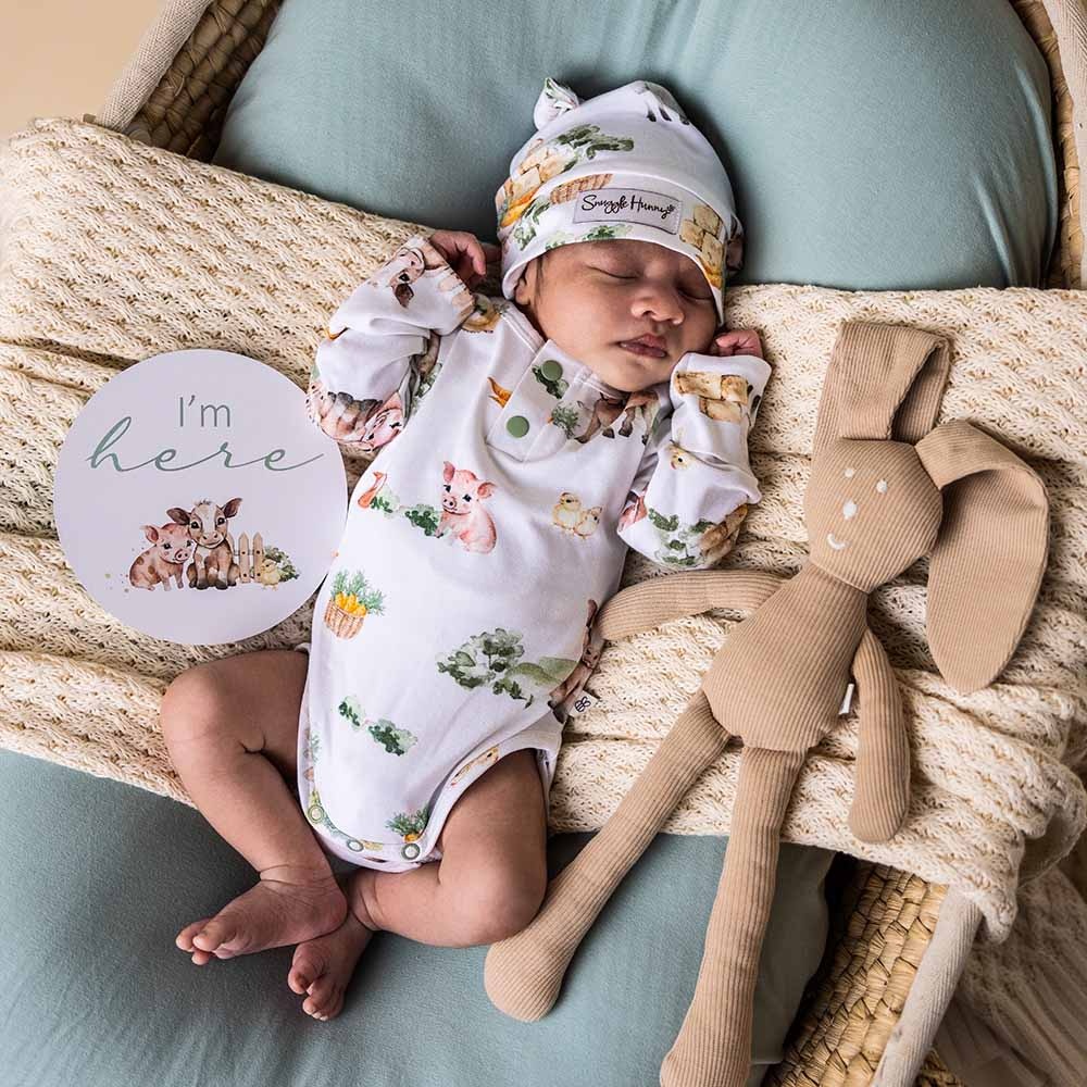 Snuggle Hunny Kids Snuggle Hunny Farm Long Sleeve Organic Bodysuit