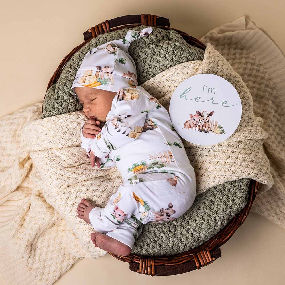 Snuggle Hunny Kids Snuggle Hunny Farm Organic Growsuit