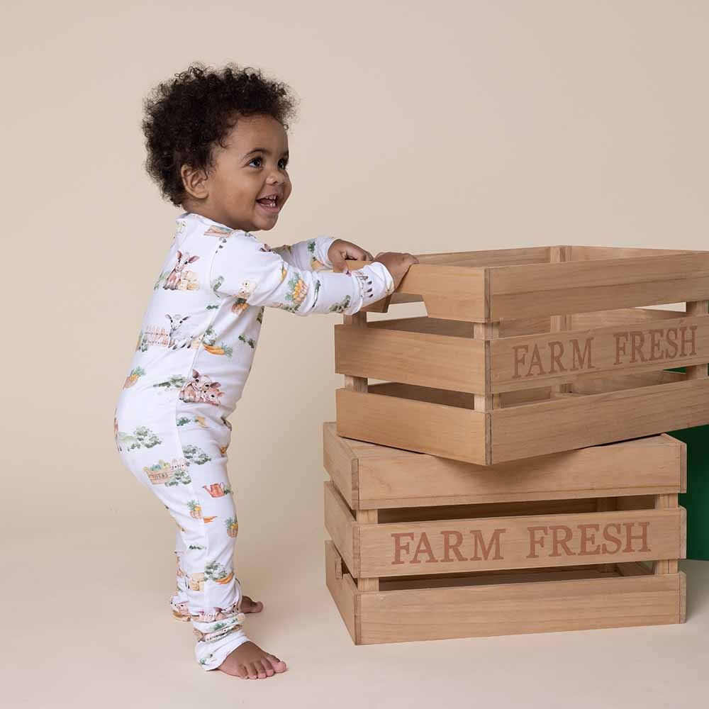 Snuggle Hunny Kids Snuggle Hunny Farm Organic Growsuit