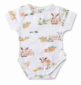 Snuggle Hunny Kids Snuggle Hunny Farm Short Sleeve Organic Bodysuit