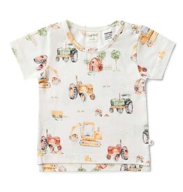 Snuggle Hunny Kids Snuggle Hunny Diggers & Tractors Organic T-Shirt