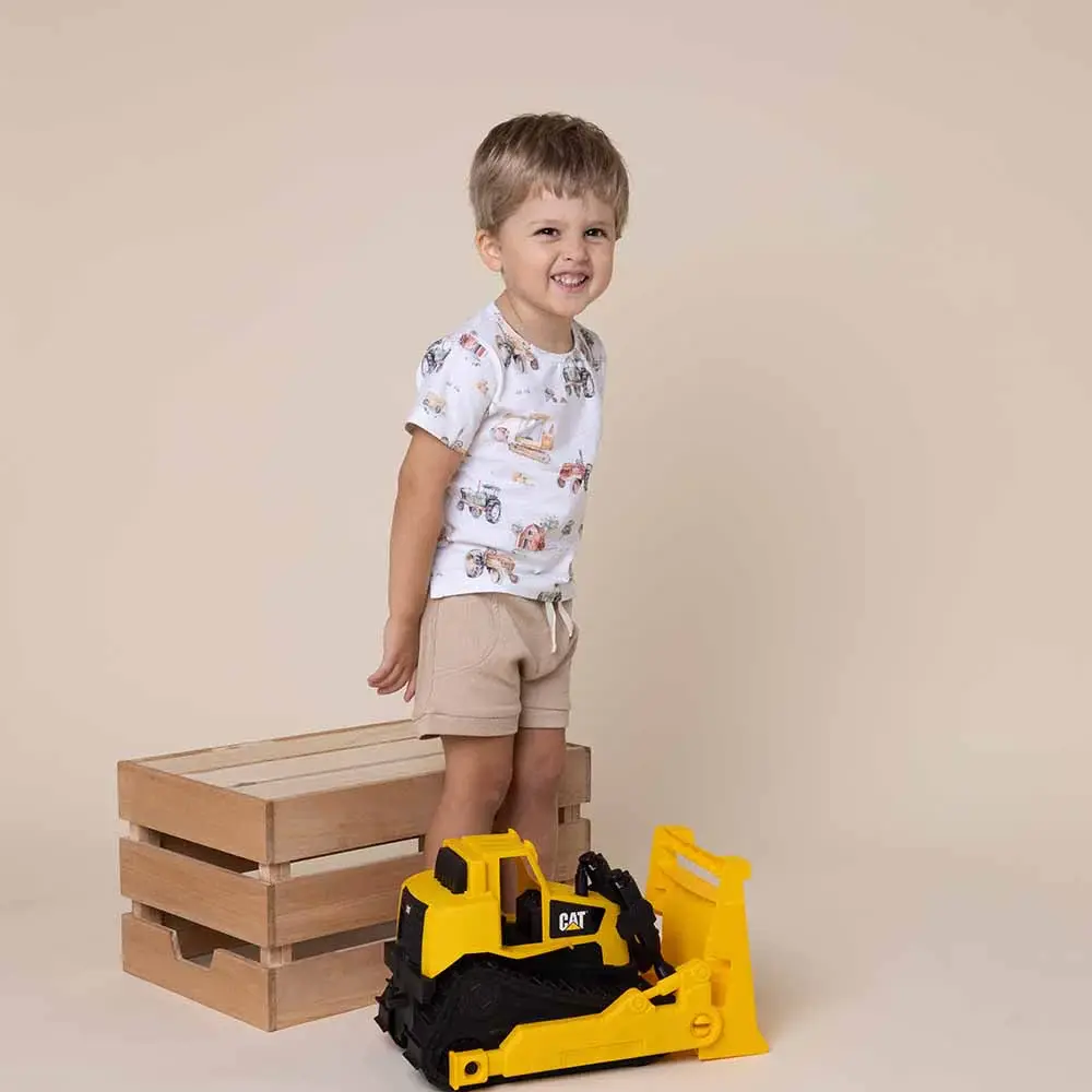 Snuggle Hunny Kids Snuggle Hunny Diggers & Tractors Organic T-Shirt