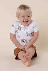 Snuggle Hunny Kids Snuggle Hunny Diggers & Tractors Short Sleeve Organic Bodysuit