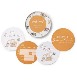 Snuggle Hunny Kids Snuggle Hunny Diggers & Tractors Reversible Milestone Cards