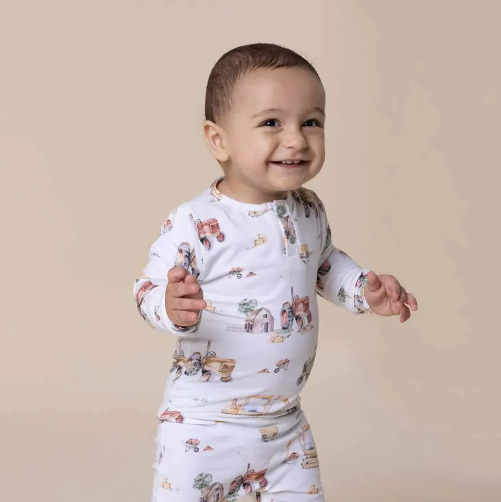 Snuggle Hunny Kids Snuggle Hunny Diggers & Tractors Organic Growsuit