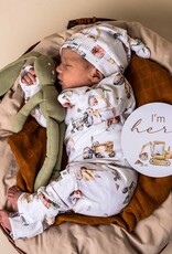Snuggle Hunny Kids Snuggle Hunny Diggers & Tractors Organic Growsuit