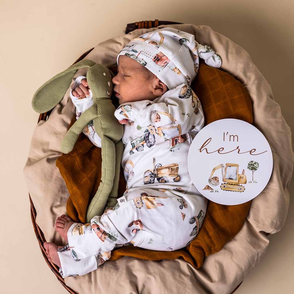 Snuggle Hunny Kids Snuggle Hunny Diggers & Tractors Organic Growsuit