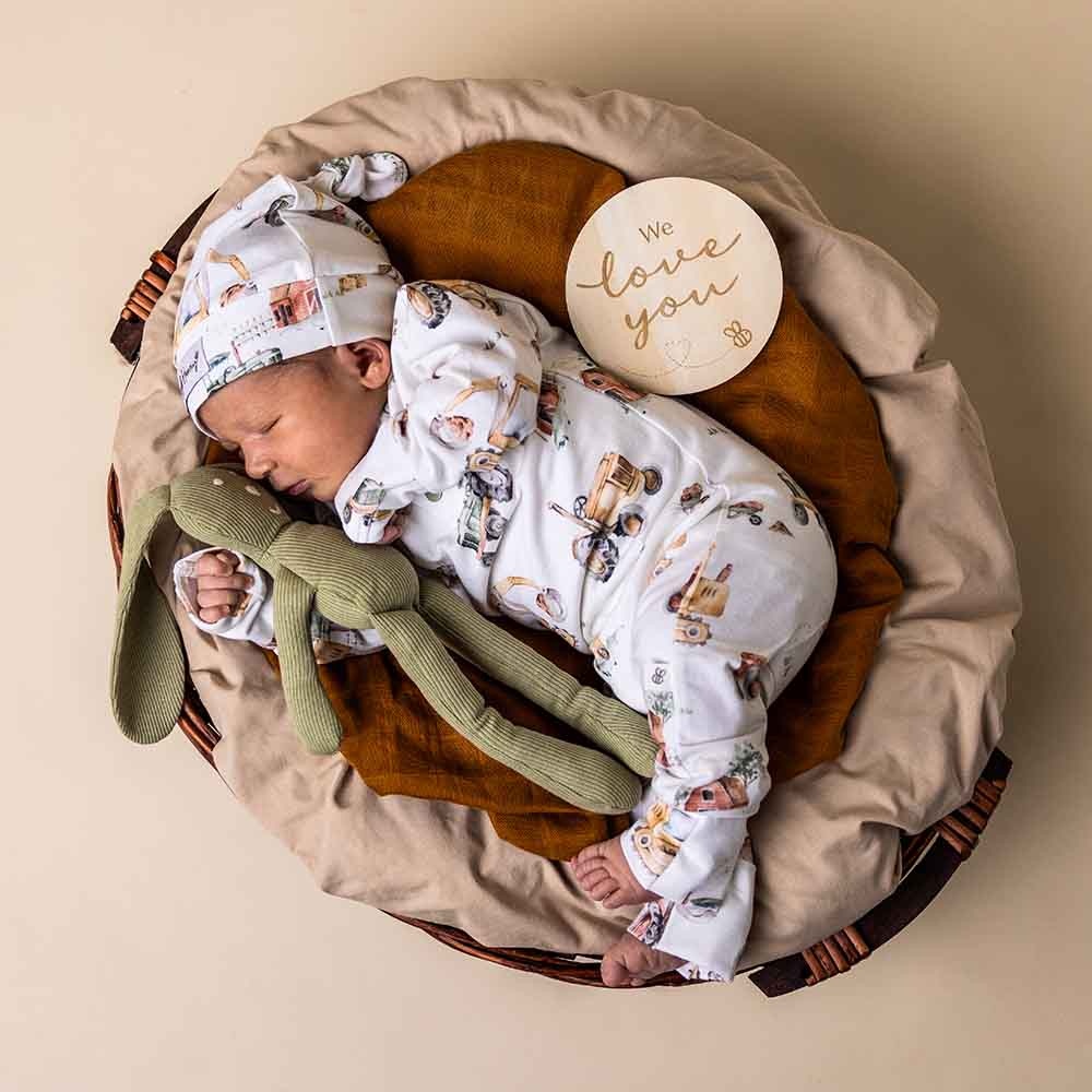 Snuggle Hunny Kids Snuggle Hunny Diggers & Tractors Organic Growsuit