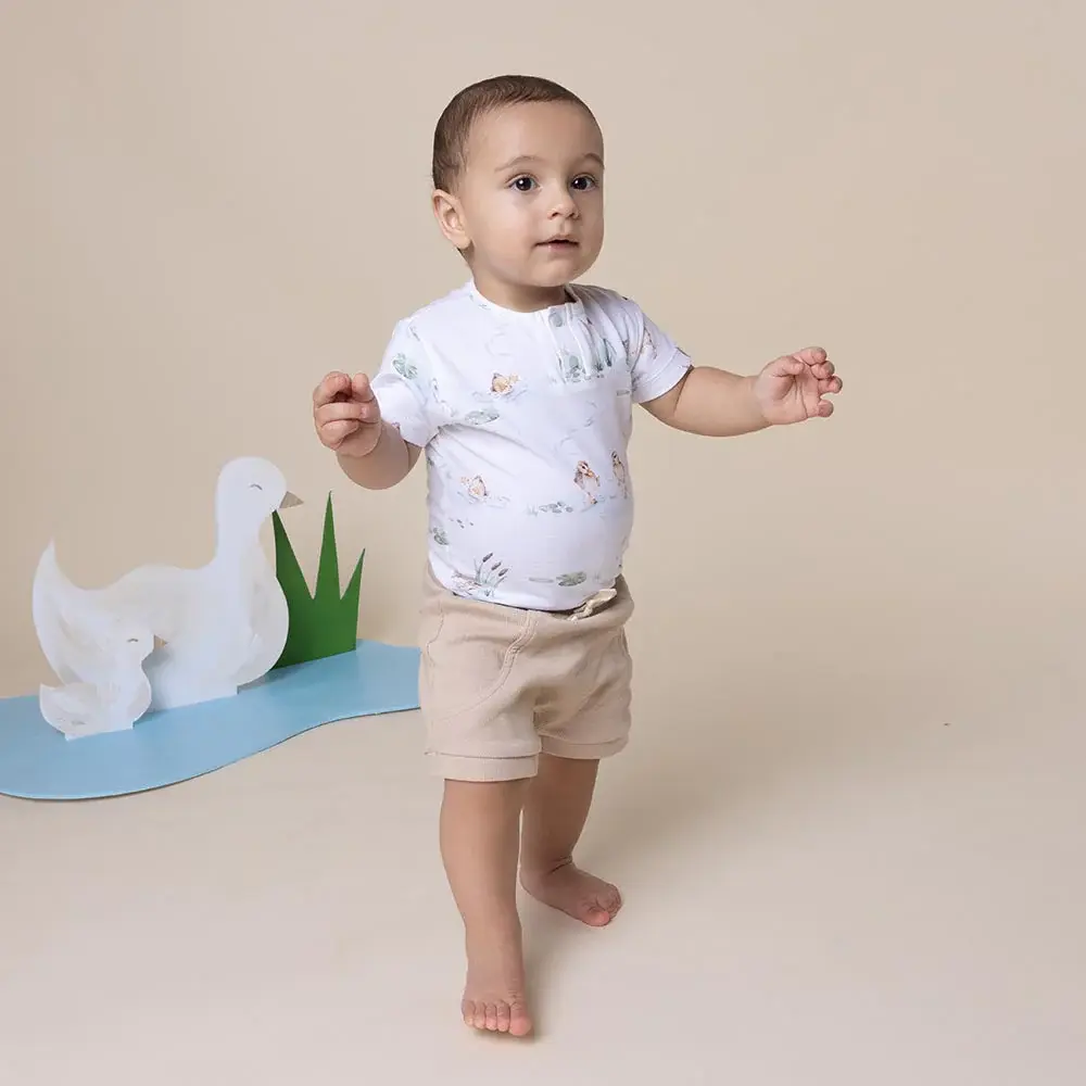 Snuggle Hunny Kids Snuggle Hunny Duck Pond Short Sleeve Organic Bodysuit