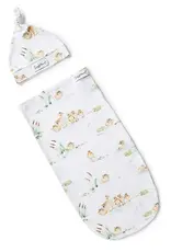 Snuggle Hunny Kids Snuggle Hunny Duck Pond Organic Snuggle Swaddle & Beanie Set